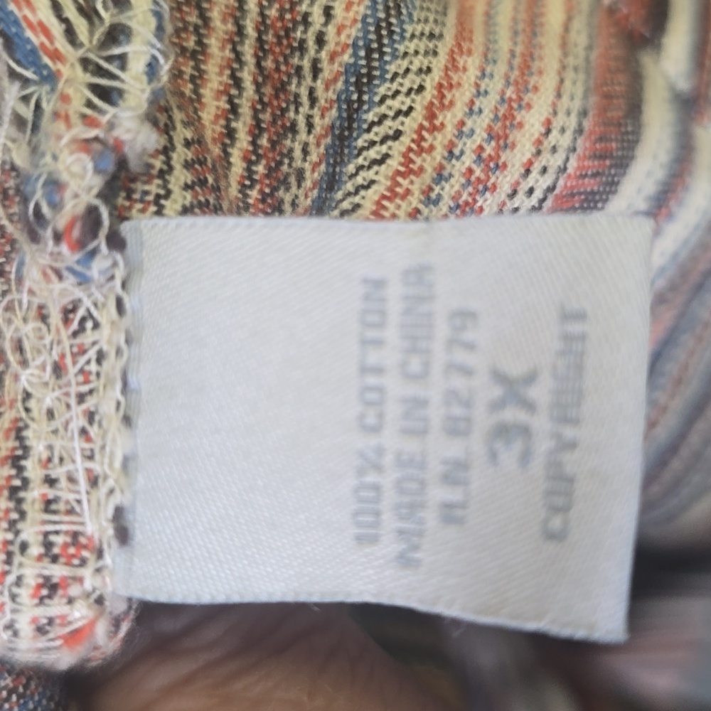 DressBarn Striped Button-Detail Blouse/Jacket, Plus Size 3X - Picture 4 of 4